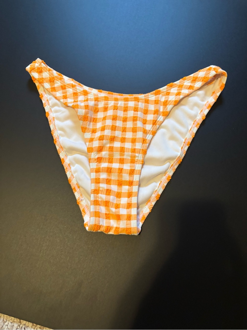 Women’s Orange Gingham Bikini Bottoms